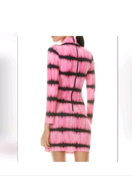 ALICE + OLIVIA Delora Tie Dye Mock Neck Mini Dress Size 4 - Picture 8 of 11